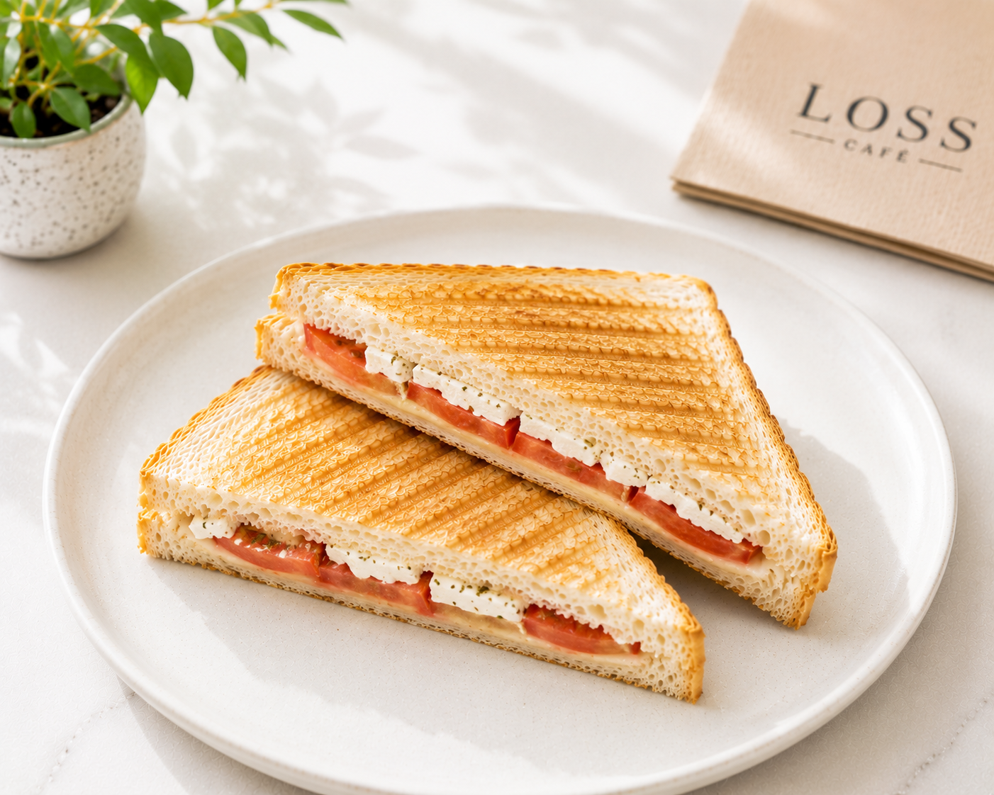 Beyaz Peynirli ve Domatesli Tost